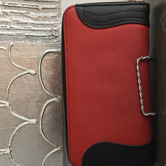 Coco + Carmen Red and Black Women's Wallet - Picture 4 of 9